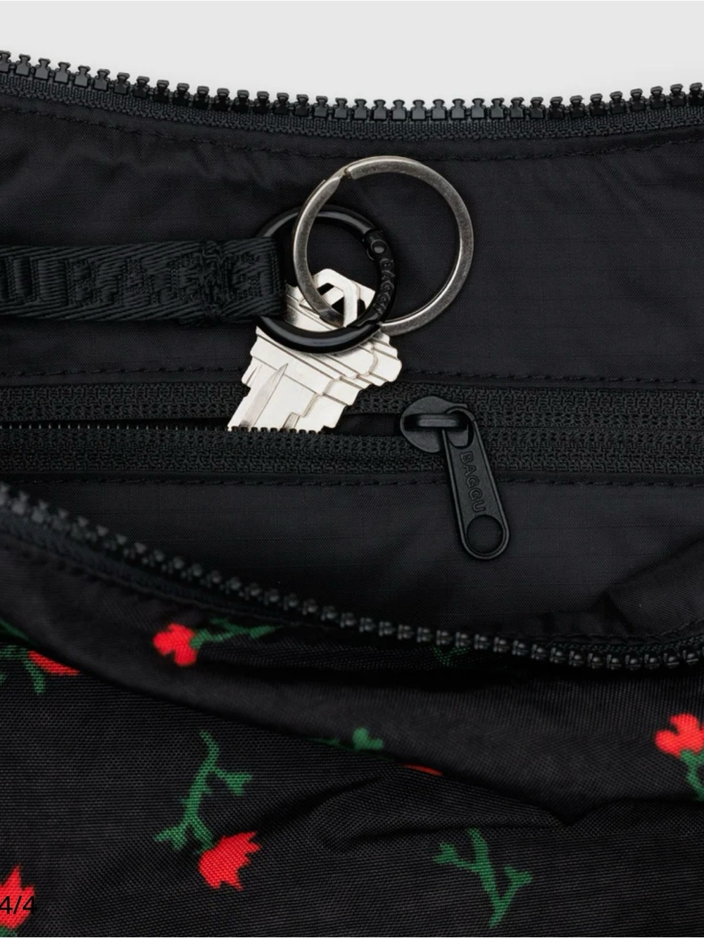 Baggu Medium Nylon Crescent Bag in Painted Wildflower - Picture 3 of 7